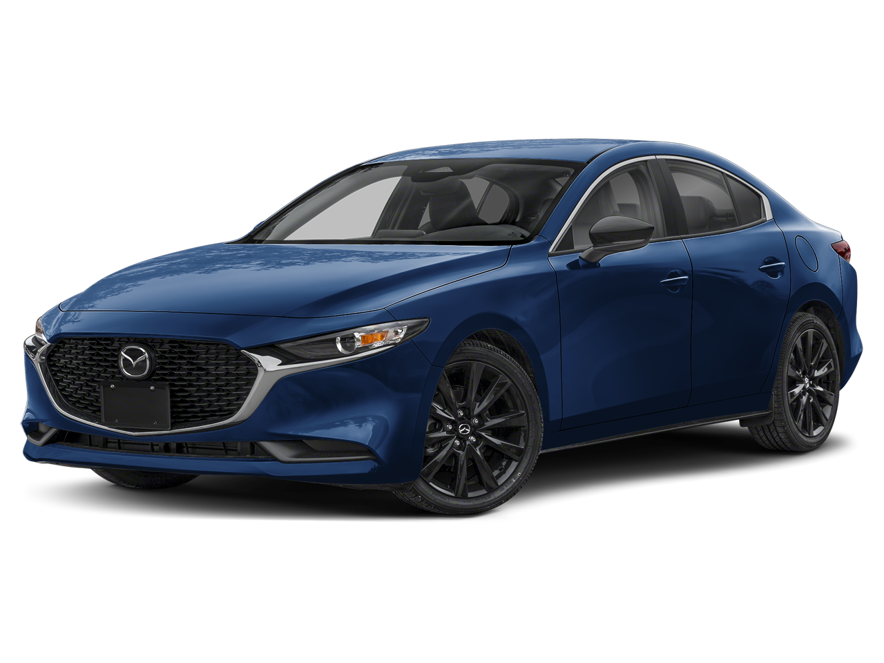 2026 Mazda Mazda3 Sedan 2.5 S Select Sport in Deep Crystal Blue Mica — front three-quarter view
