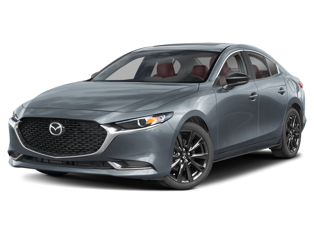 2026 Mazda Mazda3 Sedan 2.5 S Carbon Edition in Polymetal Gray Metallic — front three-quarter view
