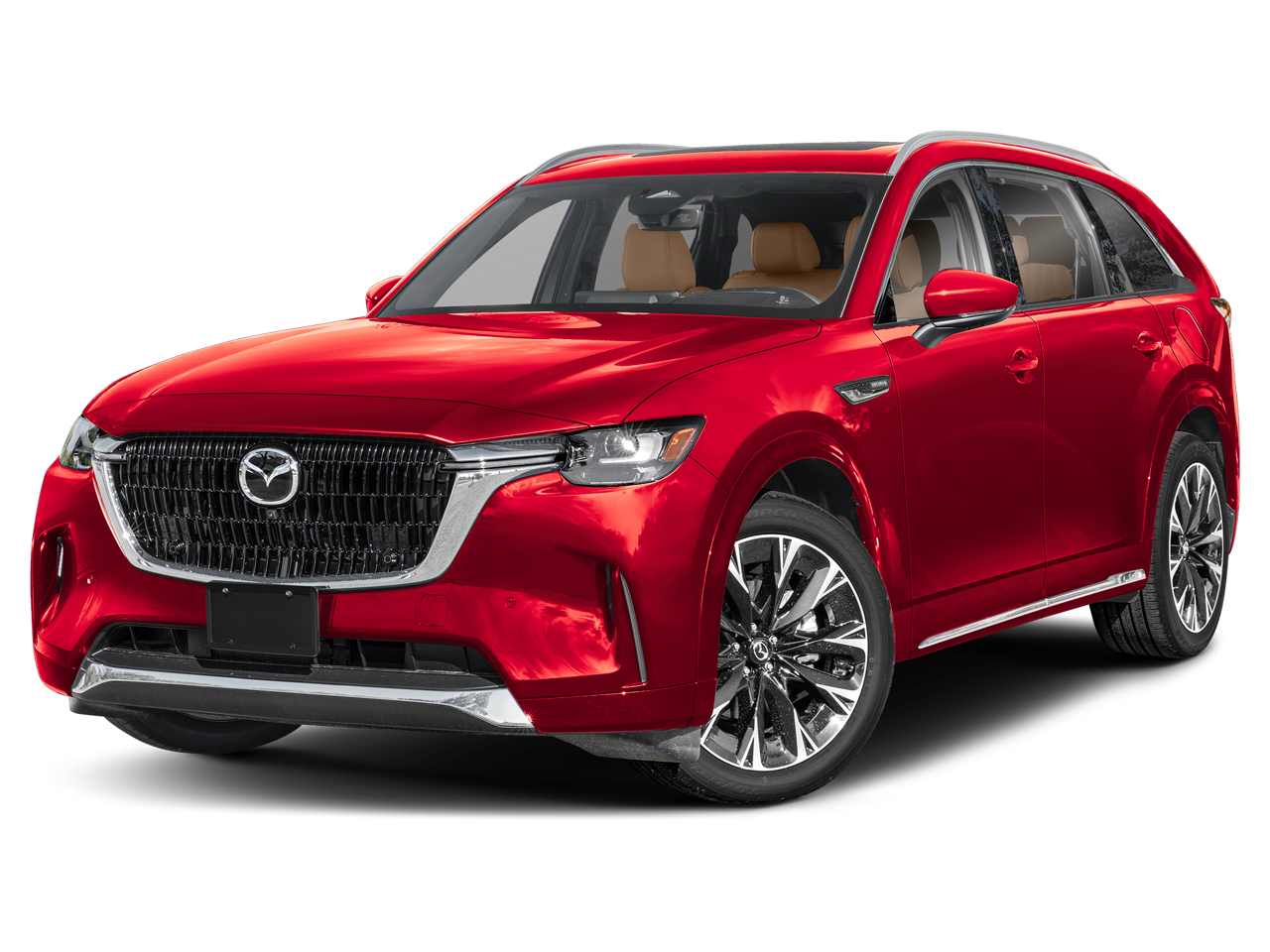 2026 Mazda Mazda CX-90 3.3 Turbo S Premium Plus in Soul Red Crystal Metallic — front three-quarter view