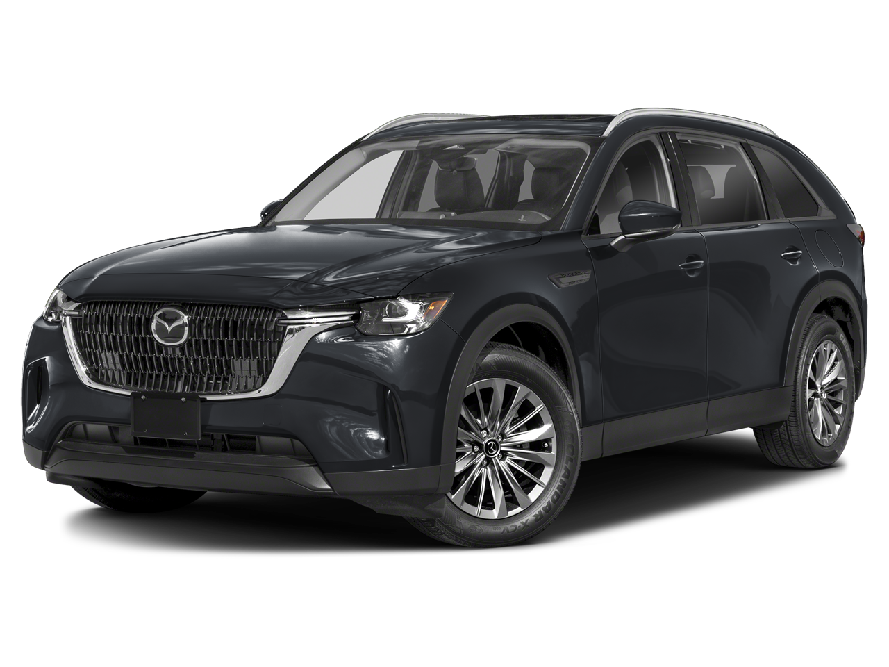 2026 Mazda Mazda CX-90 3.3 Turbo Preferred in Jet Black Mica — front three-quarter view