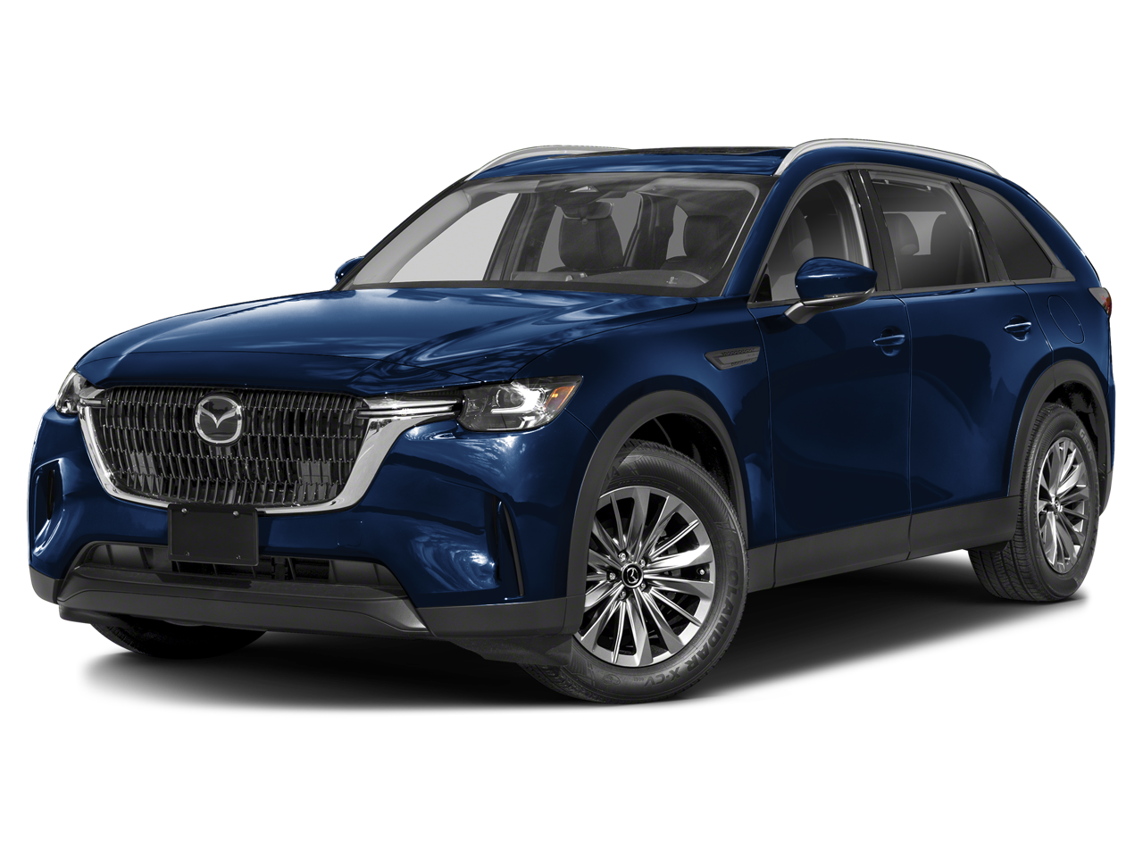 2026 Mazda Mazda CX-90 3.3 Turbo Preferred in Deep Crystal Blue Mica — front three-quarter view