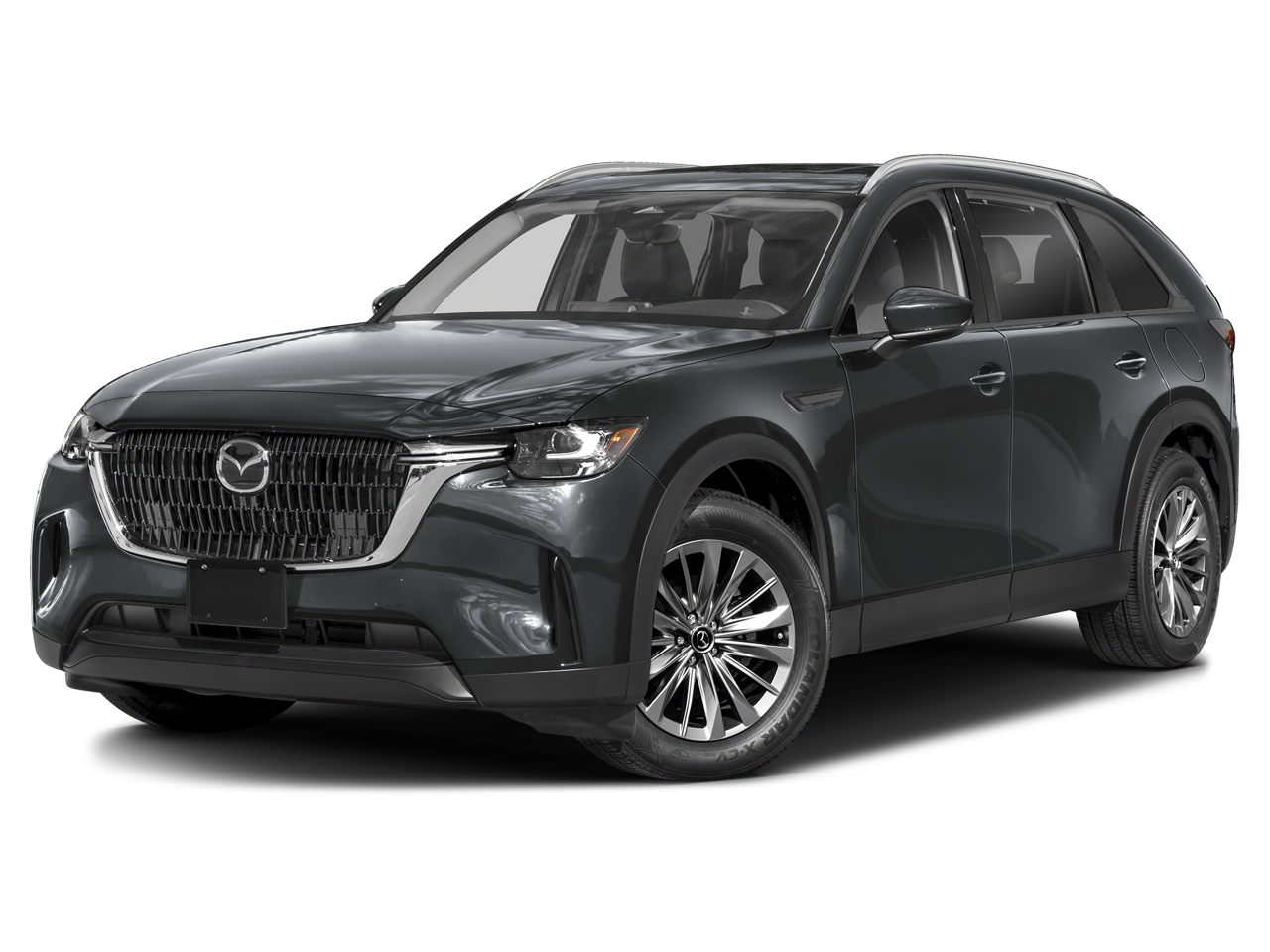 2026 Mazda Mazda CX-90 3.3 Turbo Preferred in Machine Gray Metallic — front three-quarter view