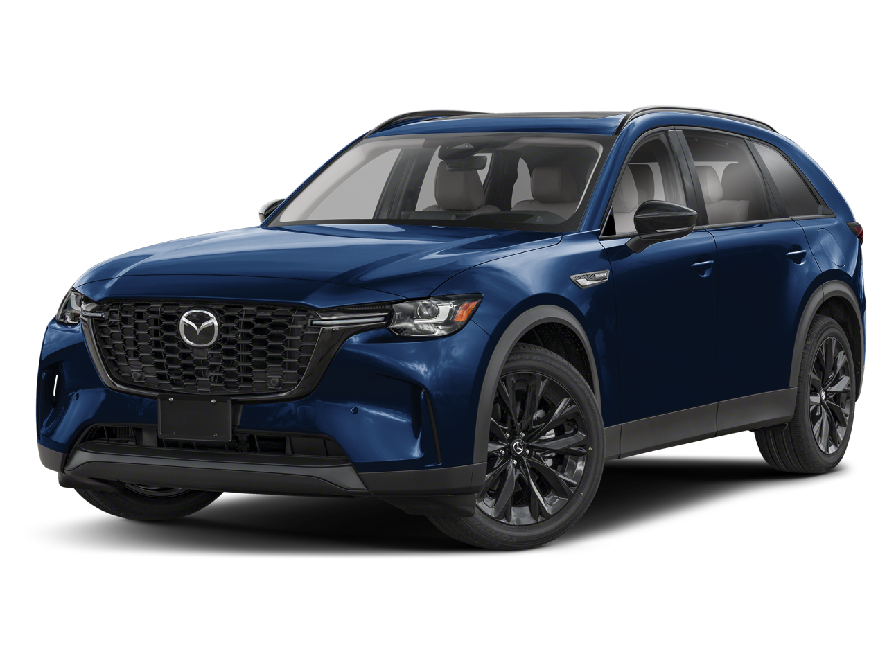 2026 Mazda Mazda CX-90 3.3 Turbo Premium in Deep Crystal Blue Mica — front three-quarter view