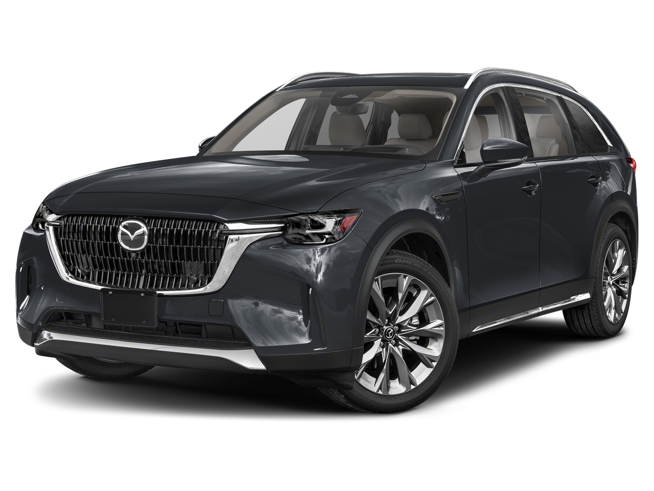 2026 Mazda Mazda CX-90 3.3 Turbo Premium Plus in Jet Black Mica — front three-quarter view