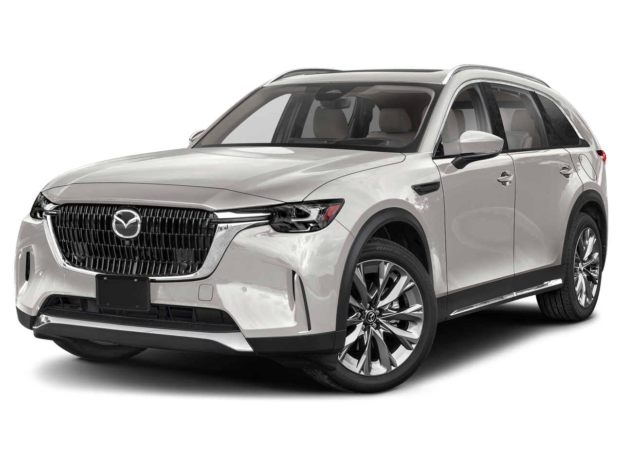 2026 Mazda Mazda CX-90 3.3 Turbo Premium Plus in Platinum Quartz — front three-quarter view