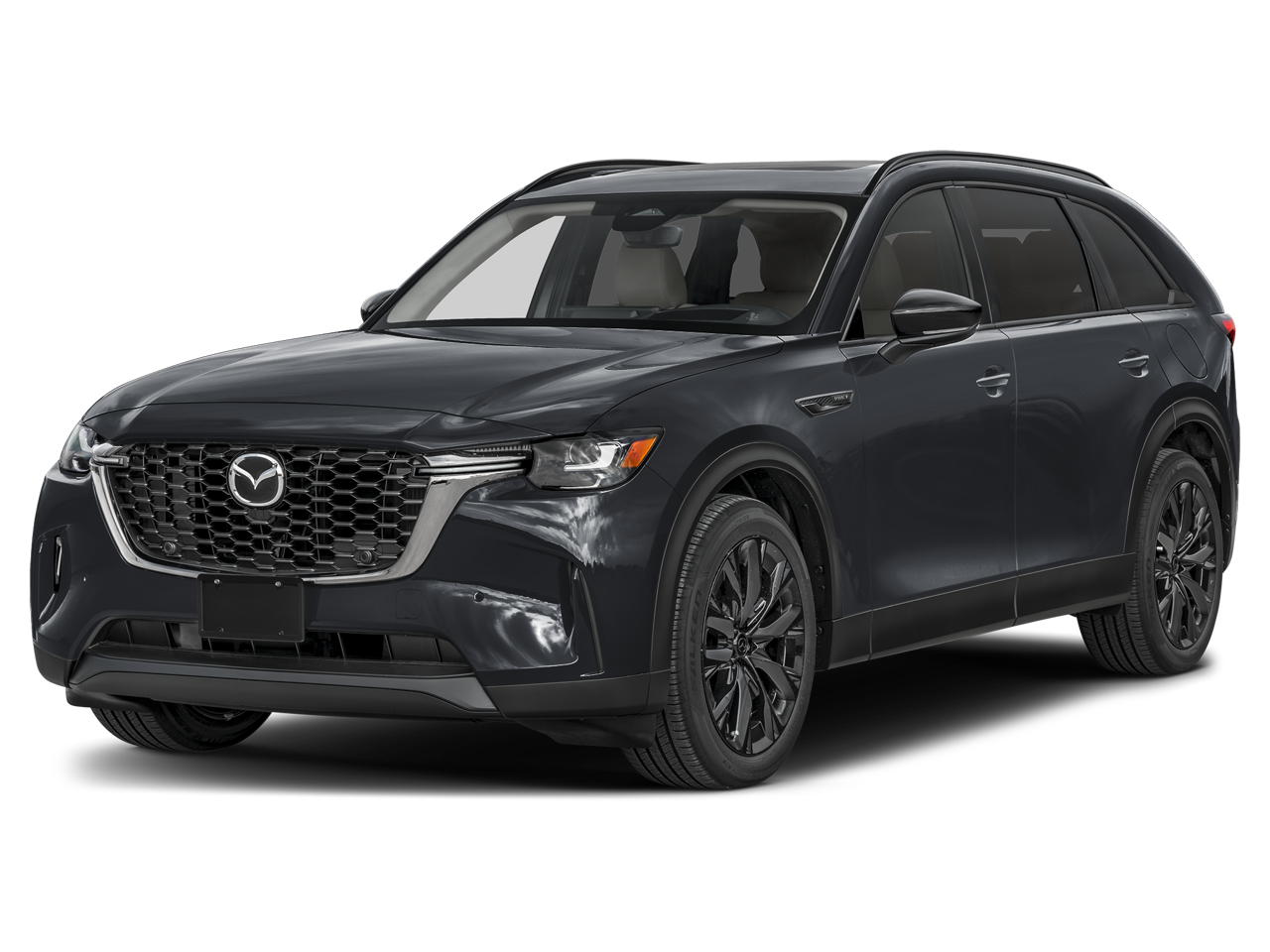 2026 Mazda Mazda CX-90 Plug-In Hybrid Premium in Jet Black Mica — front three-quarter view