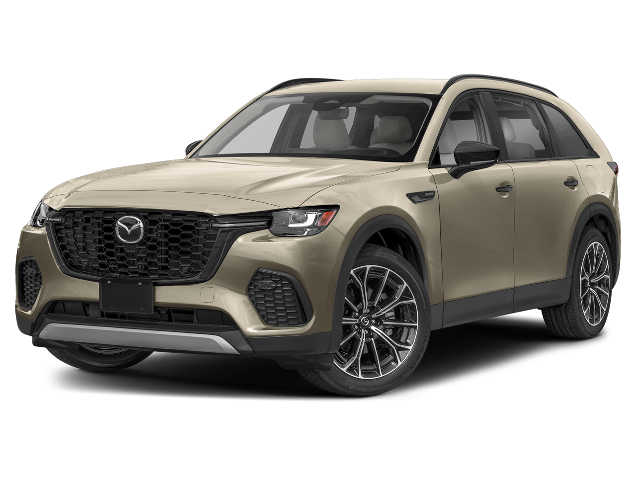2026 Mazda Mazda CX-70 Plug-In Hybrid SC in Zircon Sand Metallic — front three-quarter view