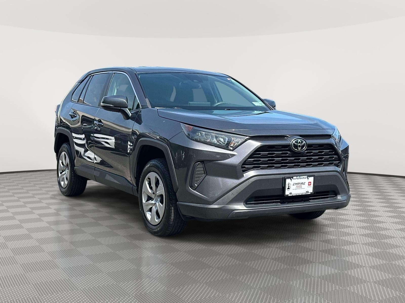 2022 Toyota RAV4 LE in Magnetic Gray Metallic — front three-quarter view