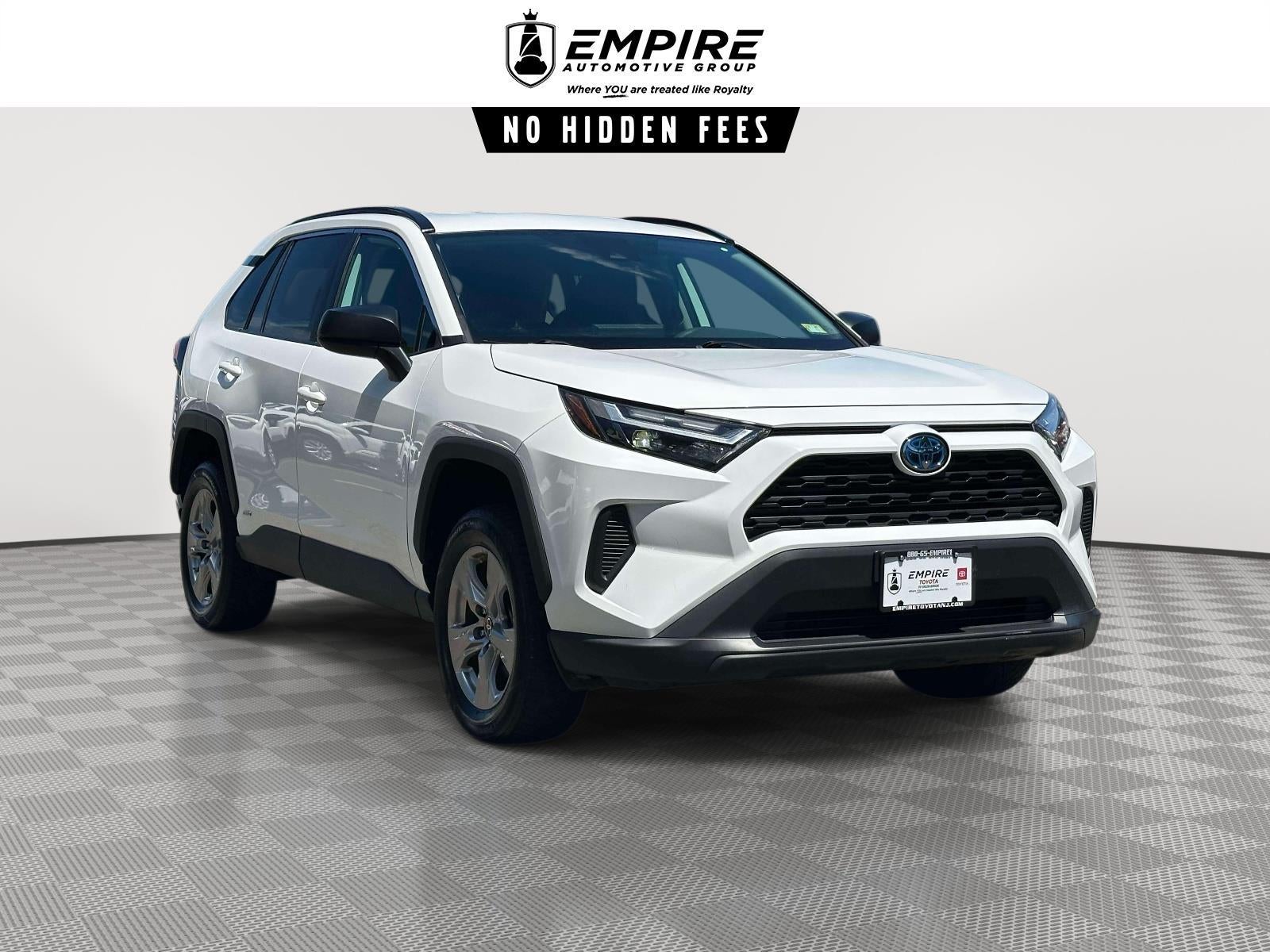 2023 Toyota RAV4 Hybrid LE in Ice Cap — front three-quarter view