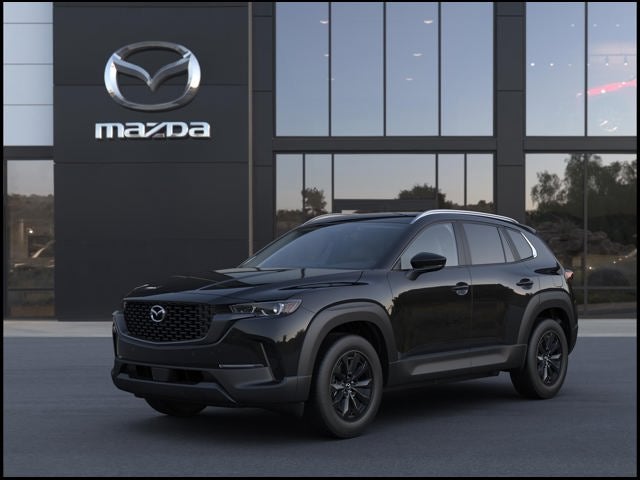 2026 Mazda Mazda CX-50 Hybrid Preferred AWD in Jet Black Mica — front three-quarter view