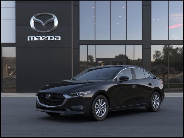 2026 Mazda Mazda3 Sedan 2.5 S in Jet Black Mica — front three-quarter view