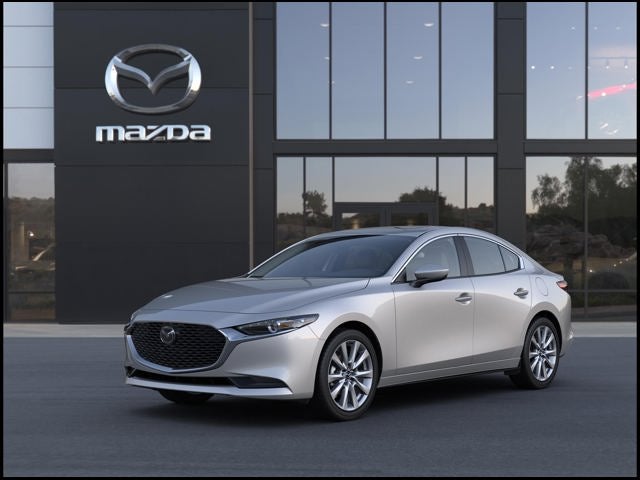 2026 Mazda Mazda3 Sedan 2.5 S Preferred in Platinum Quartz Metallic — front three-quarter view