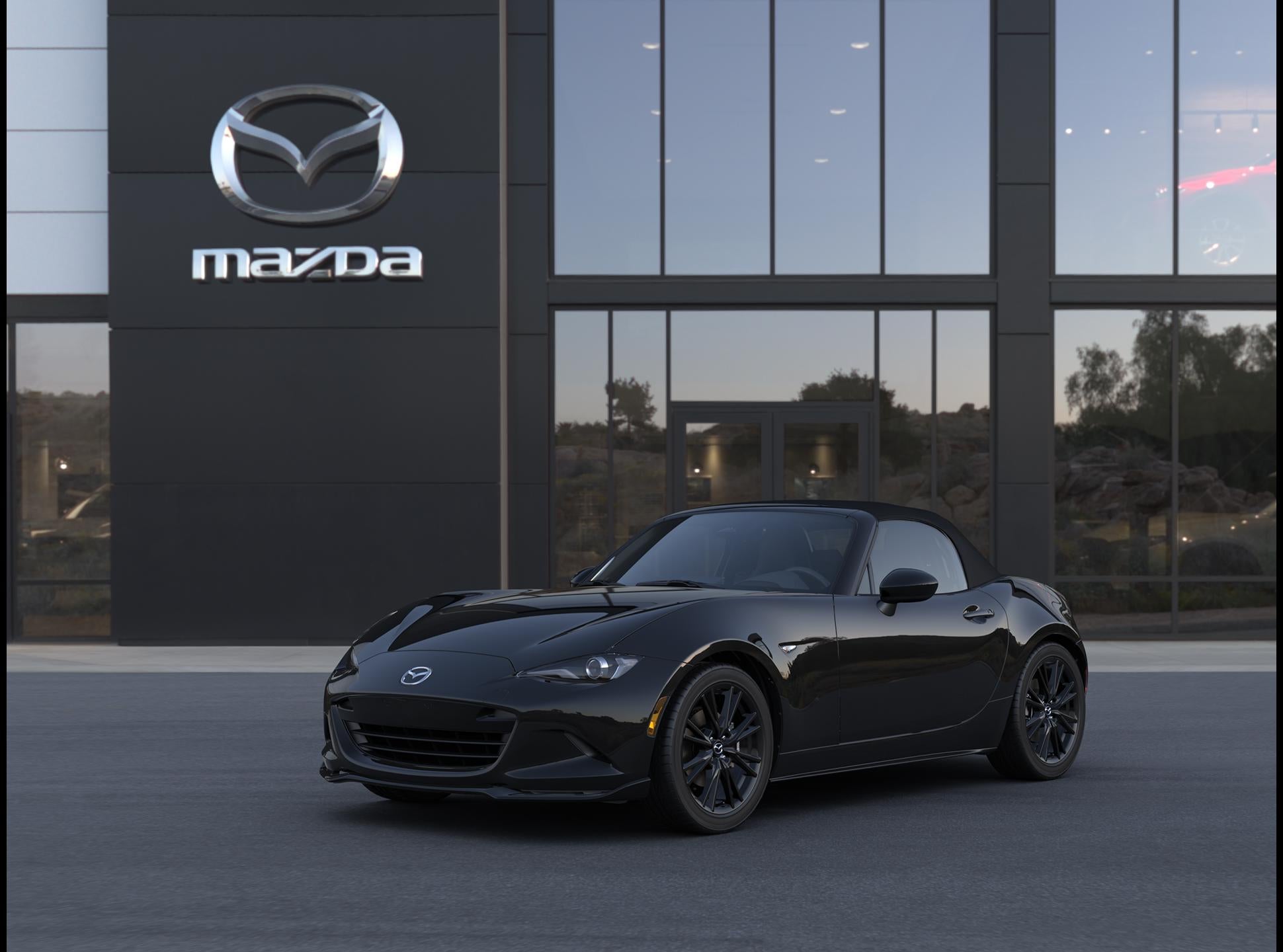 2026 Mazda Mazda MX-5 Miata Club in Jet Black Mica — front three-quarter view