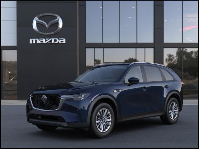 2026 Mazda Mazda CX-90 3.3 Turbo Select AWD in Deep Crystal Blue Mica — front three-quarter view