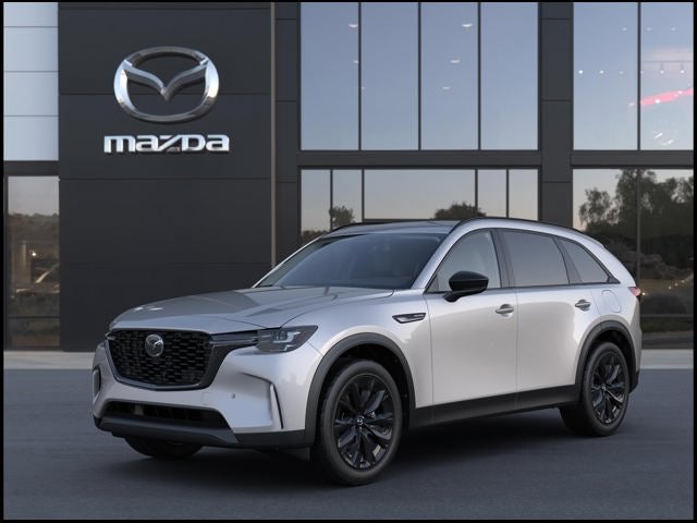 2026 Mazda Mazda CX-90 3.3 Turbo Premium Sport AWD in Platinum Quartz Metallic — front three-quarter view