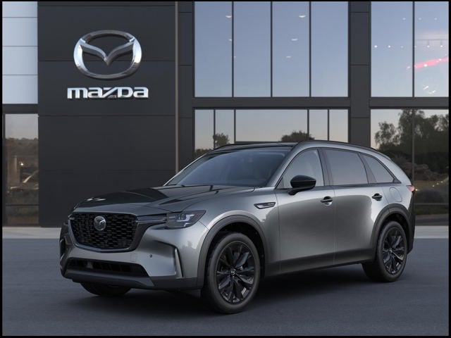 2026 Mazda Mazda CX-90 3.3 Turbo Premium Sport AWD in Machine Gray Metallic — front three-quarter view