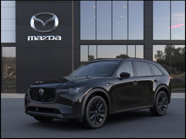 2026 Mazda Mazda CX-90 3.3 Turbo Premium Sport AWD in Jet Black Mica — front three-quarter view