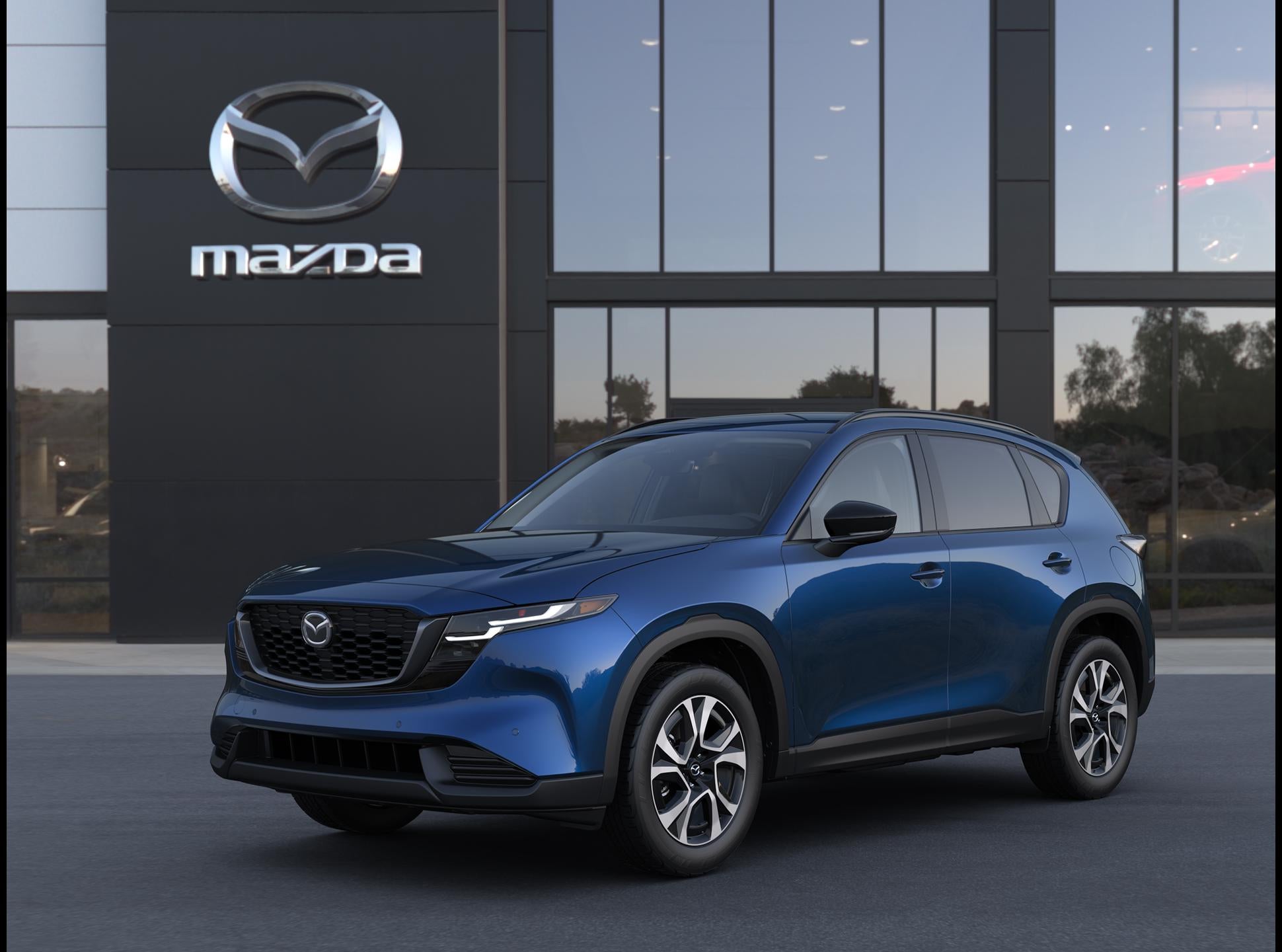 2026 Mazda Mazda CX-5 2.5 S Preferred AWD in Navy Blue Mica — front three-quarter view