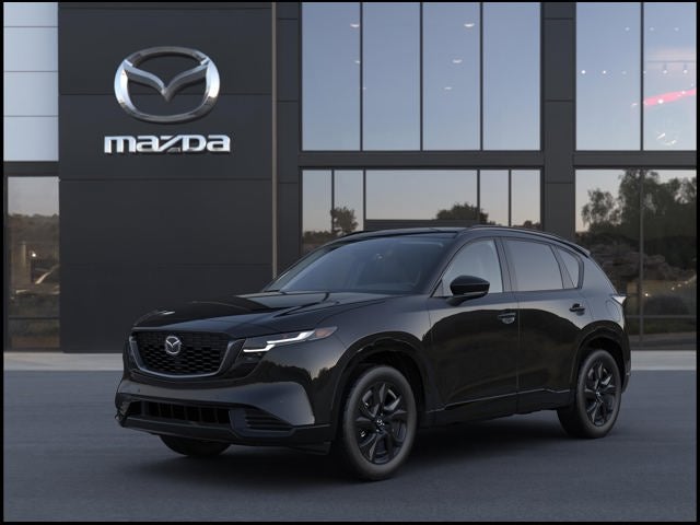2026 Mazda Mazda CX-5 2.5 S Premium AWD in Jet Black Mica — front three-quarter view